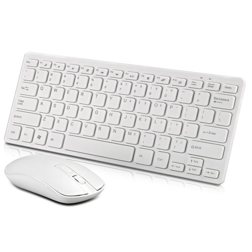 87 Key 2.4g Wireless Chocolate Keyboard And Mouse Office Bus
