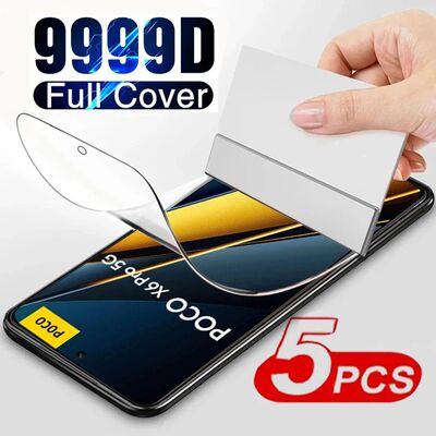 5PCS Hydrogel Film For POCO X6 M6 Pro NFC C65 GT X5 F5 X3 X4 Pro 5G M4 M5 M5S Screen Protector For P