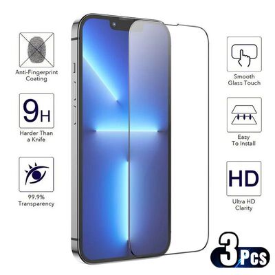 3PCS Tempered Glass for IPhone 14 15 Plus 13 12 Mini 11 Pro Max Screen Protector On IPhone 6 7 8 X X