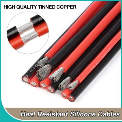 1/5M 2Pins or Black Red Soft Silicone Wire 30 28 26 24 22 20 18 16 14 12 10 8AWG Solar Panel Car Bat