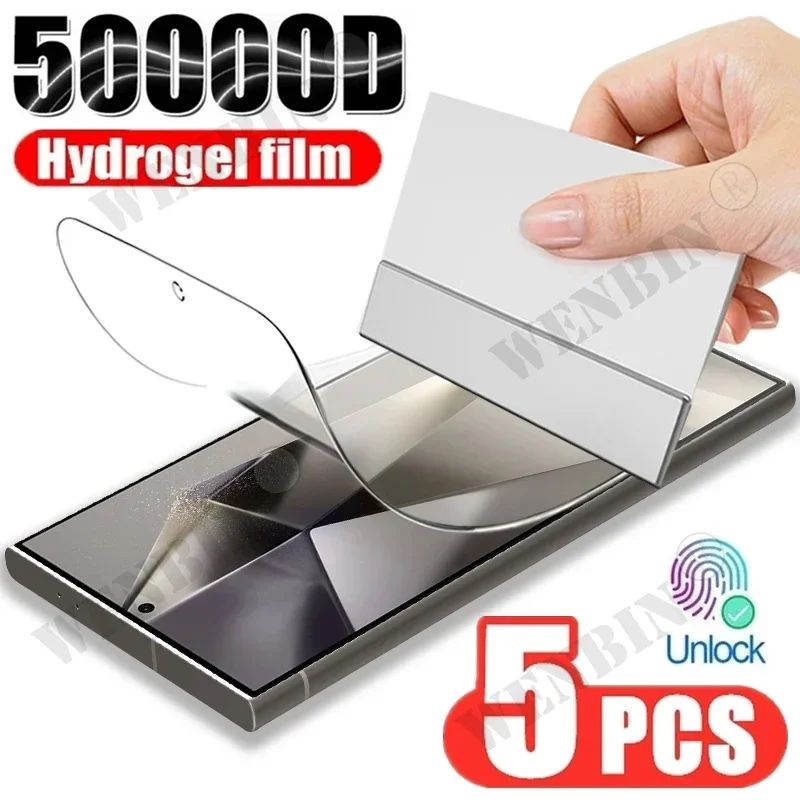 5Pc Hydrogel Film For Samsung Galaxy S25 S24 S23 S22 S21 Ultra Plus S24 FE A56 A55 A36 A35 A26 A25 A