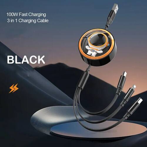 3In1 5A Super Quick Charging Data Cable Suitable For IPHONE Huawei Samsung Poco Mobile Phone Telesco
