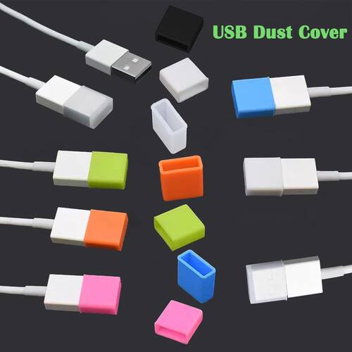 10pcs USB Port Dust Cover Silicone USB Dust Plug Cap for USB