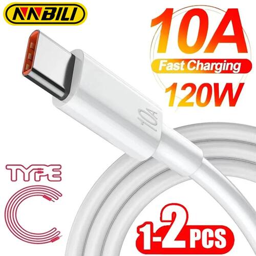 120W 10A USB Type C USB Cable Super Quick Charing Line for Samsung Huawei Honor Quick Charge USB C C