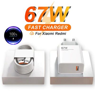 6A 67W Quick USB Charger for 14 13T 12 Lite 11 Ultra Redmi Note 13 12 11 10S 9 Pro POCO Turbo Charge