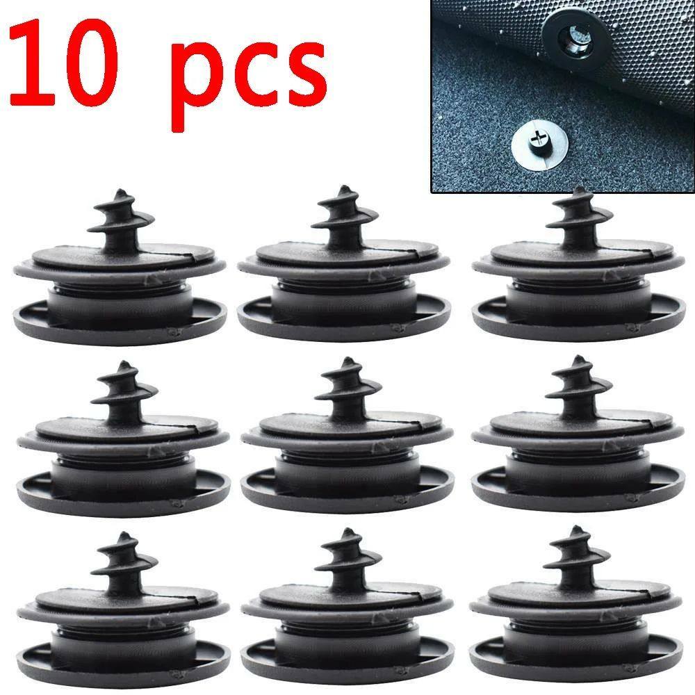 Universal Car Floor Mat Clips Carpet Retainer Holders Black