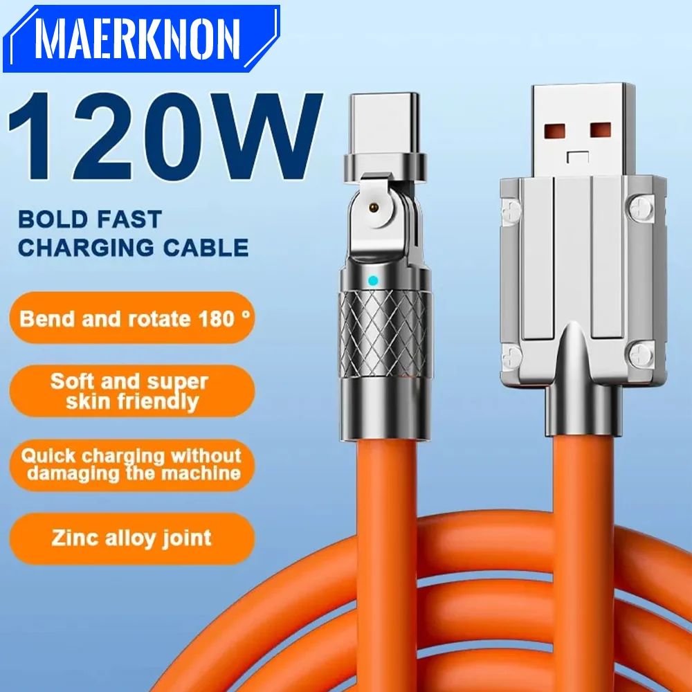 120W 6A USB Type C Cable Mobile Phone Cable Quick Charging For Samsung 12 13 Huawei Poco USB C Cable