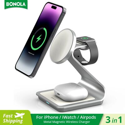 Magnetic 3In1 Wireless Charger for iPhone 15/13/14 Pro Max/1