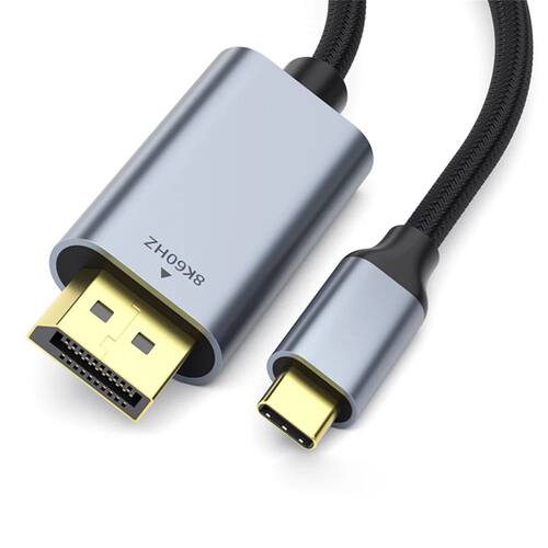 USB C to DisplayPort 1.4 Cable 8K@60Hz 4K@120Hz Aluminum USB Type C to DP Cable for Home Office Lapt