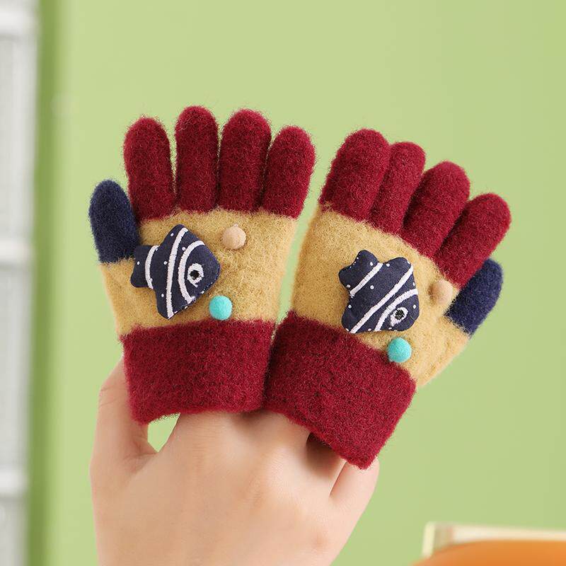 宝宝手套1-2岁女宝可爱保暖