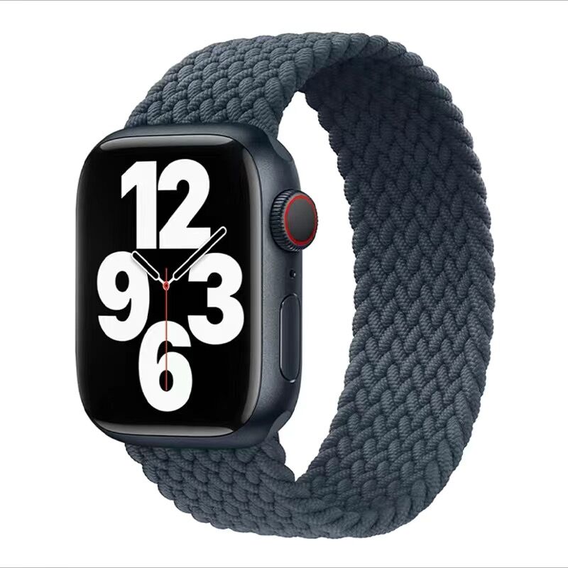 SUITABLE FOR HUAQIANGBEI APPLE IWATCH8 WATCH DT8+ RAINBOW BUCKLE BRAIDED NYLON 5|6|7 GENERATION SE UNIVERSAL