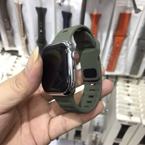 适用appleiwatch 8Ultra运动硅胶表带iwatchS76543se华强北手表带