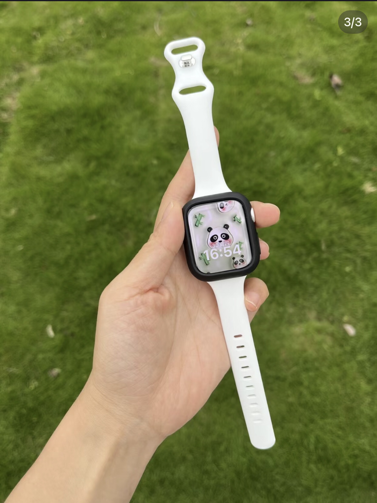 适用applewatch10苹果s987小蛮腰硅胶蝴蝶扣华强北35MM女生手表带