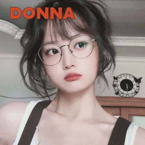 DONNA哆哪上宽下窄方圆框配近视