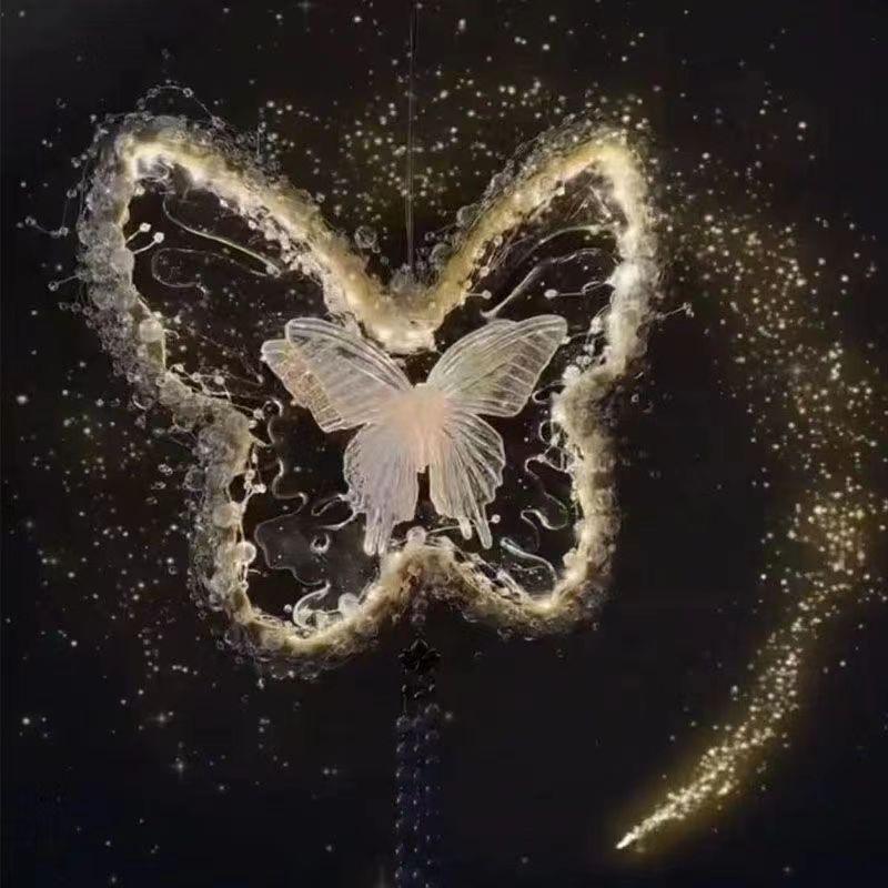 小红书手工diy梦幻蝴蝶小夜灯