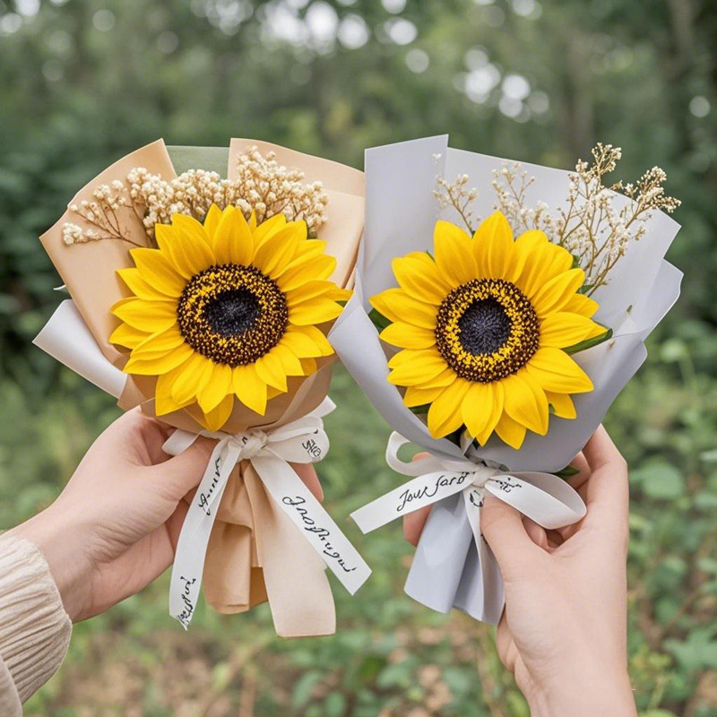 迷你小花束向日葵仿真花毕业高考