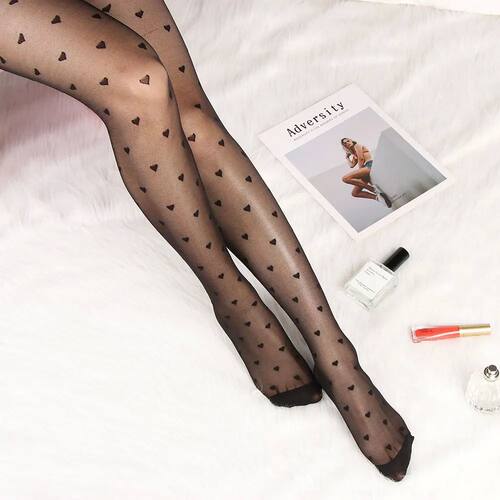 Sexy Women love Dot Embroidery Silk Stocking Thin Vintage Fa