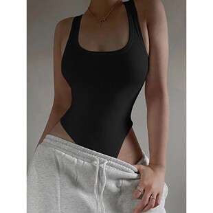 Hot Shoulde Sleeveless Bodysuit Bodycon Off Sexy Knit Summer