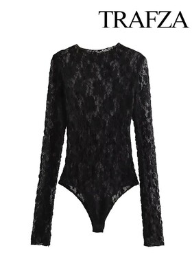 Summer Lace Jumpsuits For Women Fashion New Long Sleeves Hol