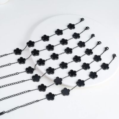 Light Luxury Fashion Stainless Steel Five Leaf Flower Adjust