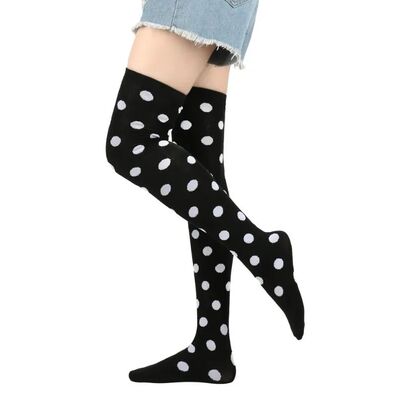 Long Socks Womens Over Above Knee Striped Thigh High Stockin