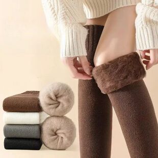 Win for Lined Fall the Women Knee Socks Over Pair Fleece