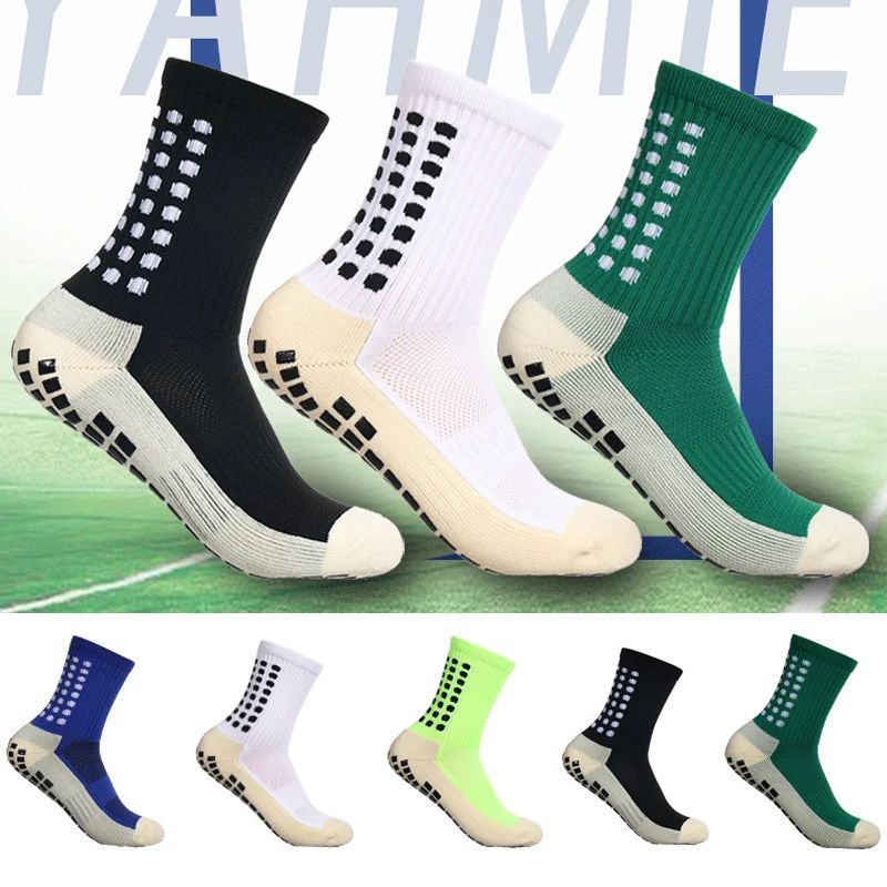 Socks Men's Football Grip Sports Soccer Socks Thick Cycling