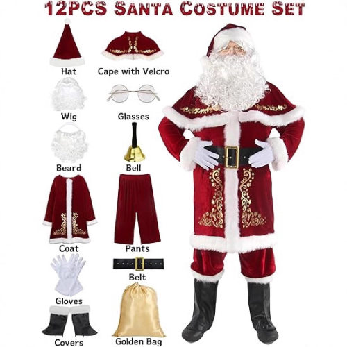 Christmas Costume Long-sleeved Women's Christmas Dress Thick