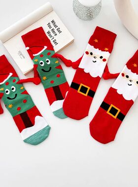 2pairs of autumn and winter Christmas stockings Santa Claus