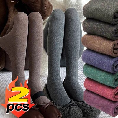 1/2pcs Fleece Lined Tights Thicken Pantyhose for Women Girls