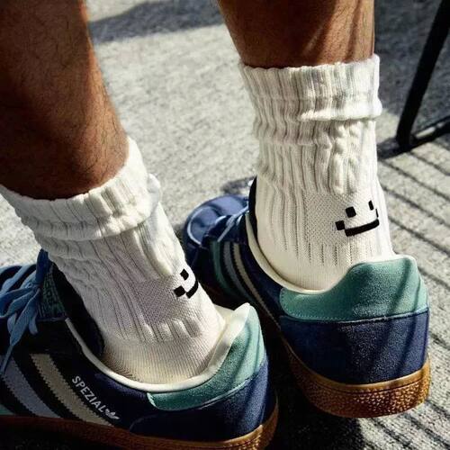4 Pairs Men's Cotton Work Socks Cushioned Long Running Breat