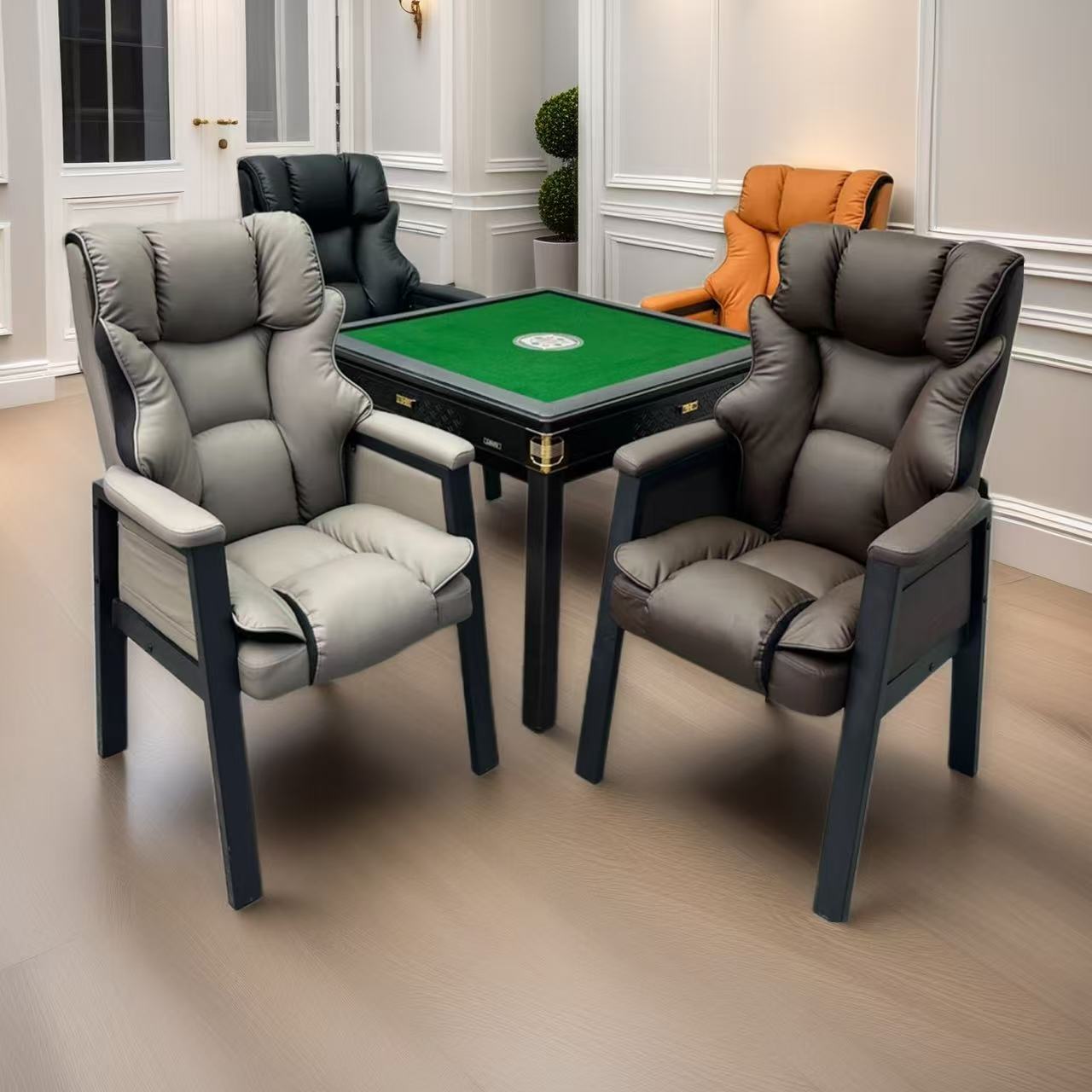 [4把】麻将棋牌室加厚专用会议椅