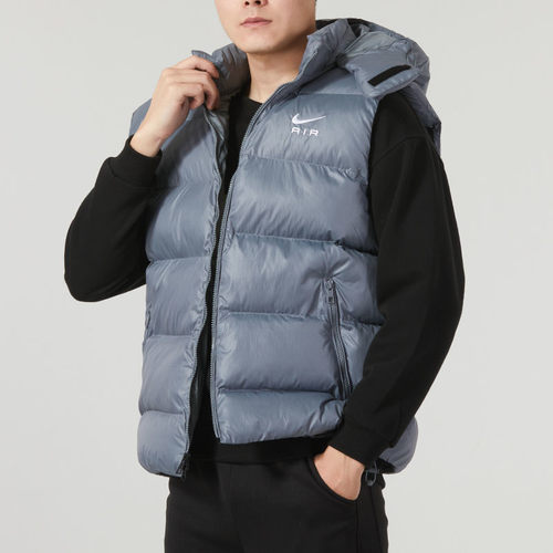 耐克Nike男子连帽跑步保暖运动休闲宽松棉马甲背心 FD6428-065