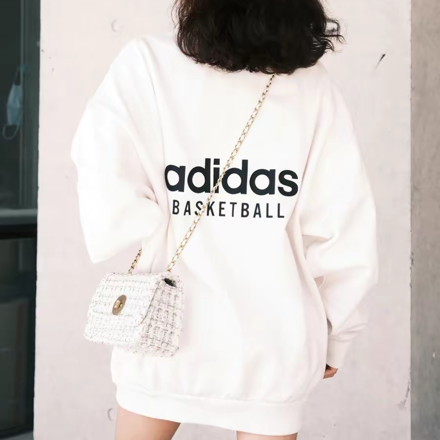 阿迪达斯三叶草basketball男女卫衣春秋高领休闲套头衫IA3436