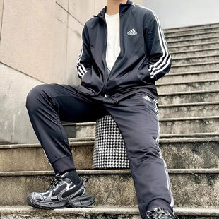 瑕疵ADIDAS阿迪达斯男运动套装立领夹克外套长裤两件套套装GK9651