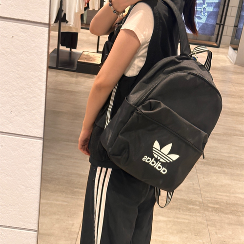 阿迪达斯三叶草男女通用运动休闲学生书包大容量双肩背包 IJ0761