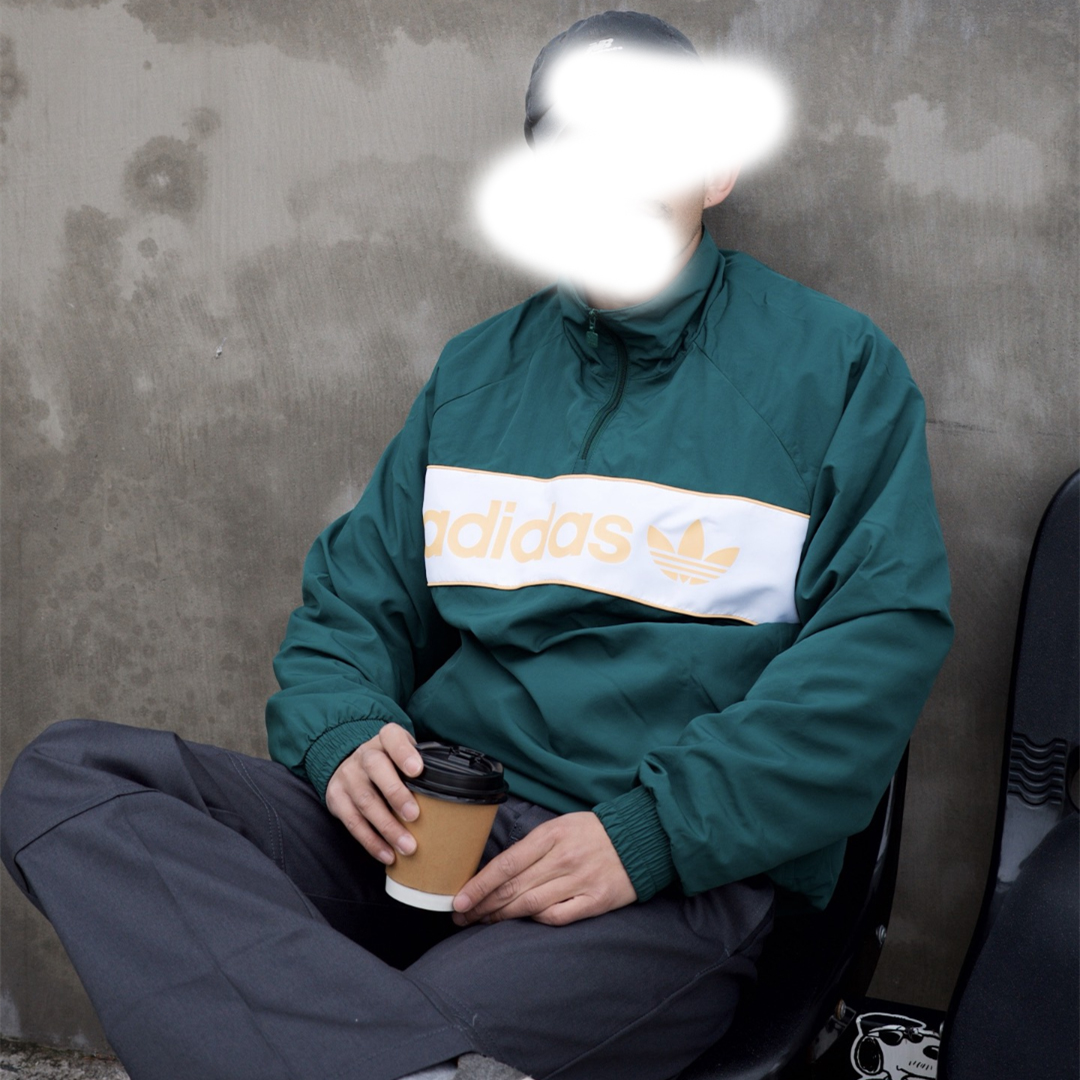 Adidas/阿迪达斯三叶草WINDBREAKER 男士半开襟梭织外套 IS3318