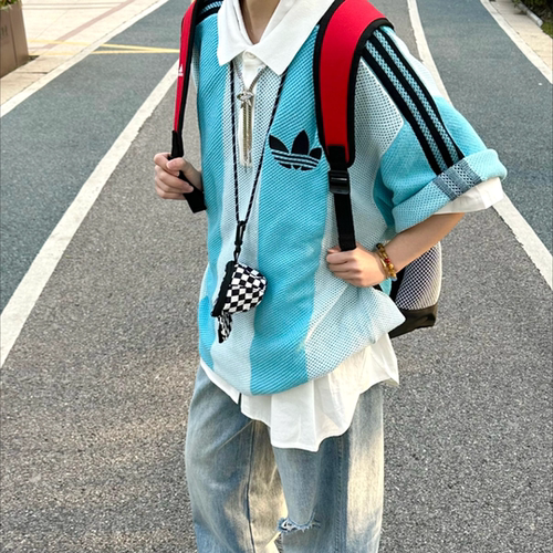 阿迪达斯三叶草男女透气网眼BK MESH POLO休闲运动T恤 JL5976