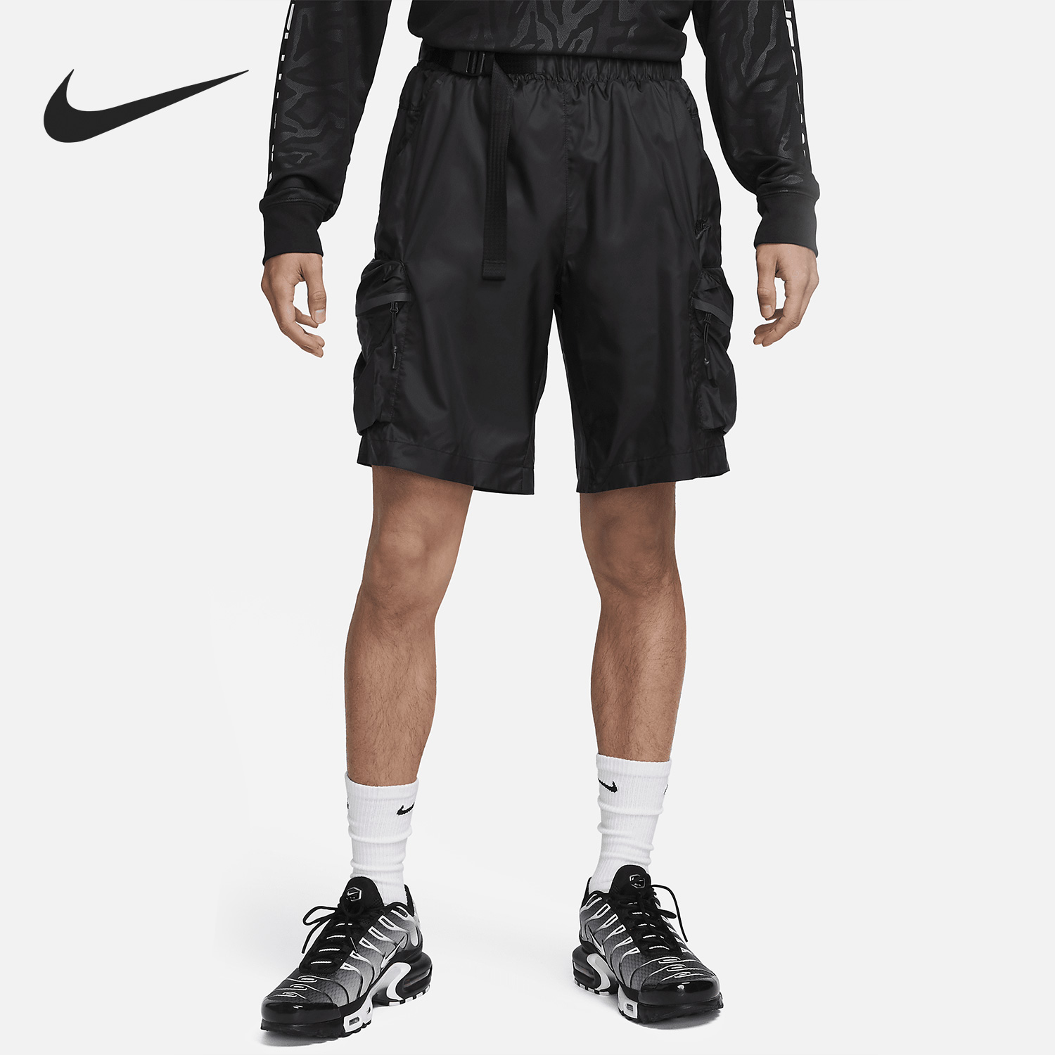 Nike/耐克夏季新款男子休闲透气运动工装裤大口袋短裤 DX0230-010