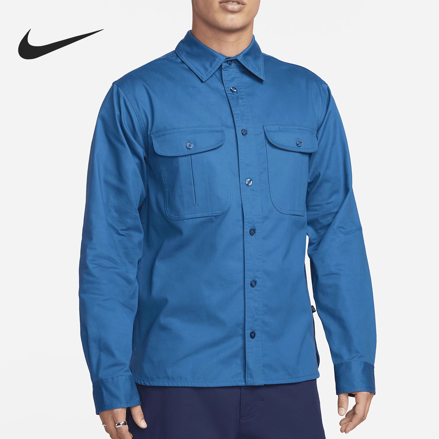 Nike/耐克正品新款翻领工装男子运动长袖衬衫FQ0398-457