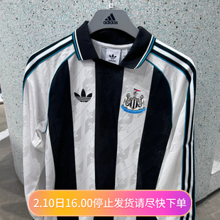 阿迪达斯三叶草纽卡斯尔男子运动休闲足球文化衫长袖T恤 IX5156