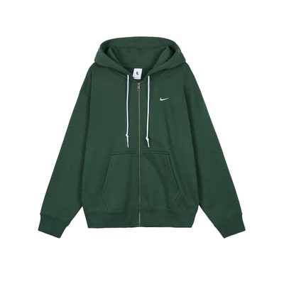 NIKE耐克男子春秋外套运动休闲加绒保暖拉链连帽上衣 DR0404-323