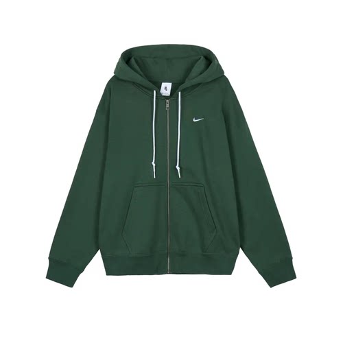 NIKE耐克男子春秋外套运动休闲加绒保暖拉链连帽上衣 DR0404-323