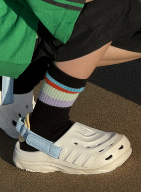 ADIDAS阿迪达斯大童女子洞洞鞋运动秋夏新MAXXCLOG凉拖鞋JR0099