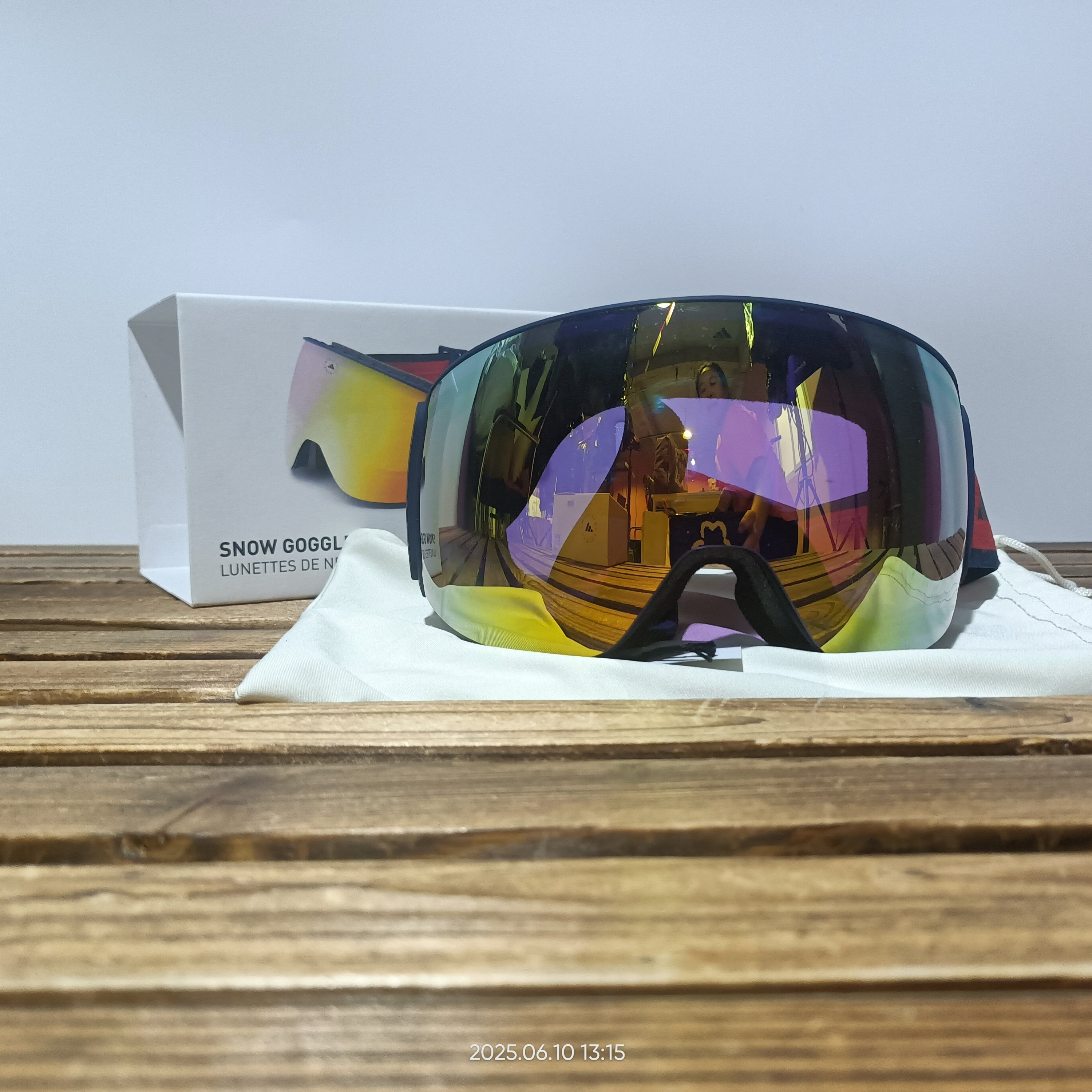 ADIDAS阿迪达斯登山骑行雪地专用滑雪护目镜防风防沙 IR4004