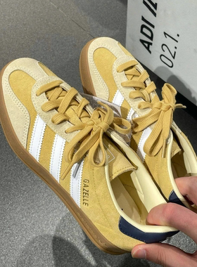 阿迪达斯三叶草男子休闲鞋GAZELLE INDOOR运动鞋低帮板鞋 JI3523