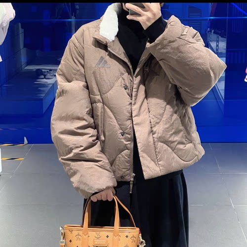 Adidas阿迪达斯冬季新款棕色立领短款运动休闲羽绒服夹克 JG5945