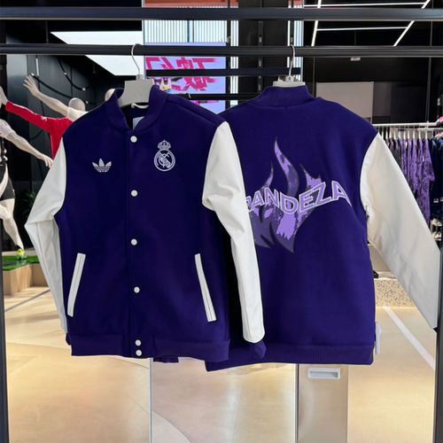 Adidas阿迪达斯REAL CNY JKT男士棉服运动休闲棒球外套 JF2587