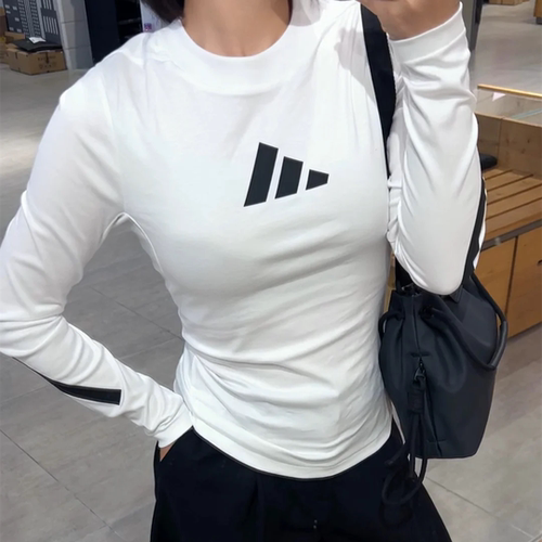 Adidas阿迪达斯ZNE系列女士运动休闲亲肤长袖打底衫圆领T恤KE4906
