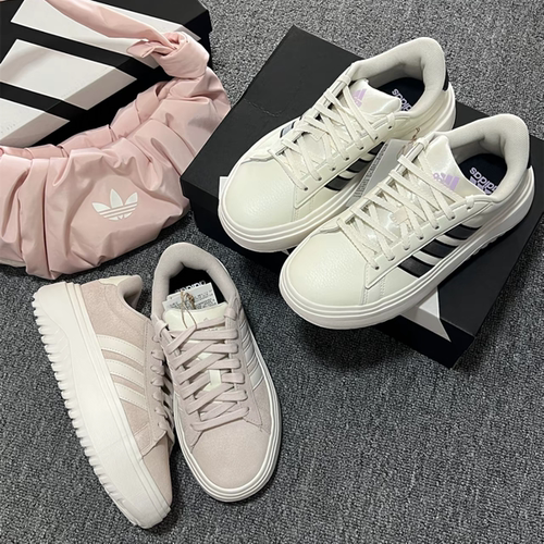 ADIDAS阿迪达斯女鞋春新款运动鞋低帮厚底户外休闲鞋JS1832 2944